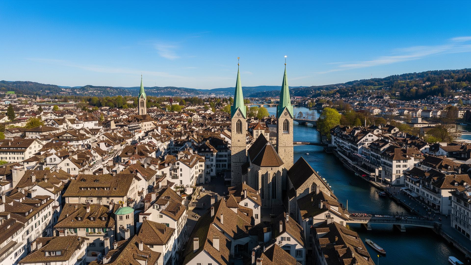 View of Zurich old town